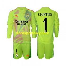 Koszulka Real Madryt COURTOIS 1 Bramkarska Dziecięcy Czwarty Koszulki Piłkarskie 2024-2025 Długi Rękaw